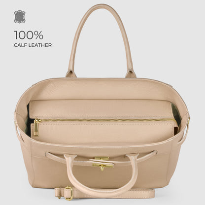 Italian Full-Grain Leather Top-Handle Bag | Cesena
