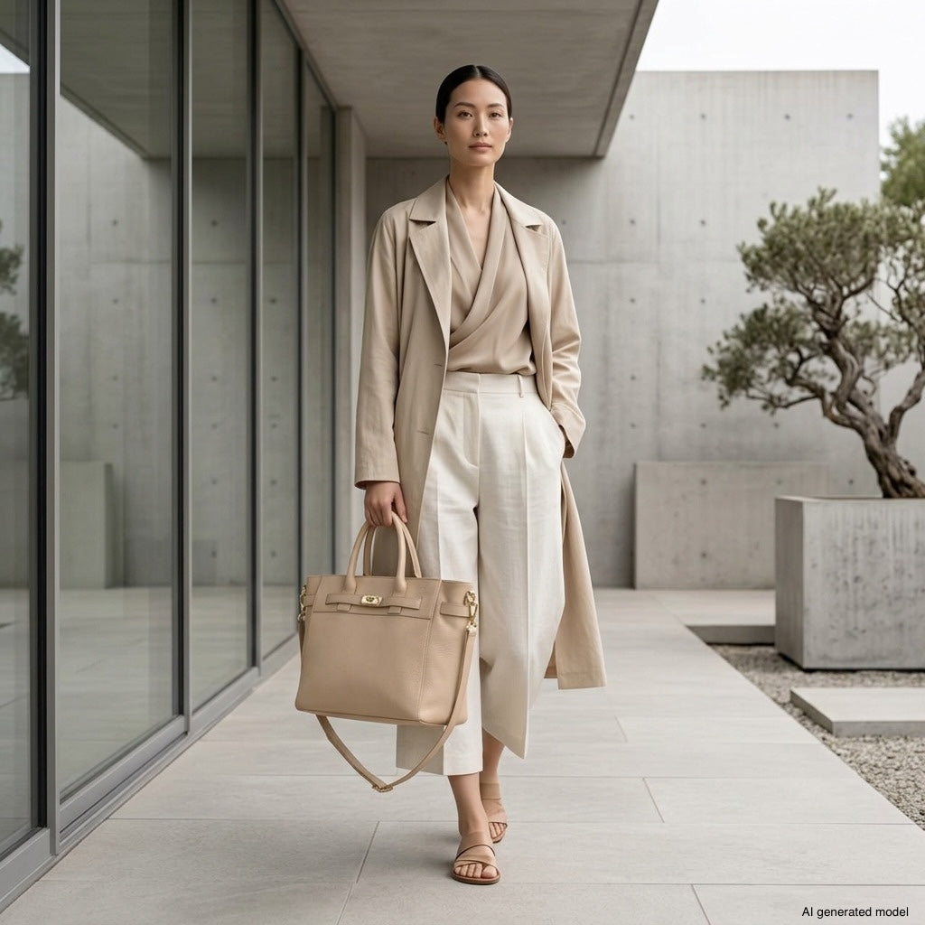 Italian Full-Grain Leather Top-Handle Bag | Cesena