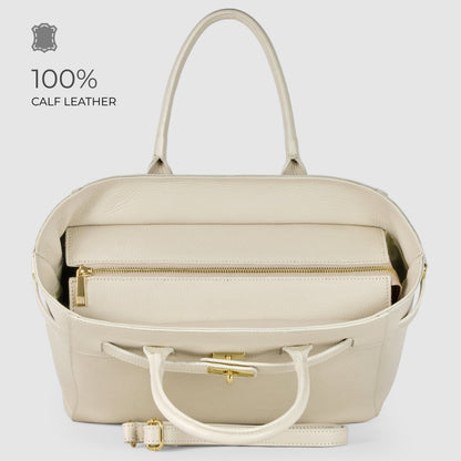 Italian Full-Grain Leather Top-Handle Bag | Cesena