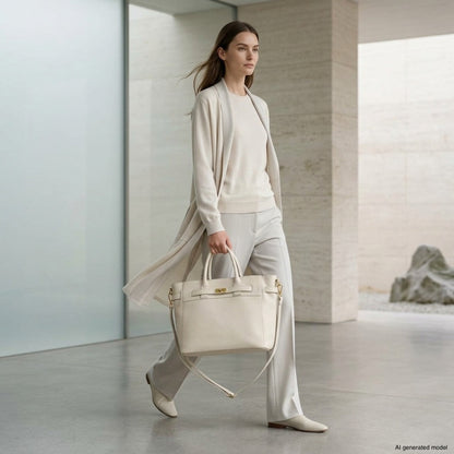 Italian Full-Grain Leather Top-Handle Bag | Cesena