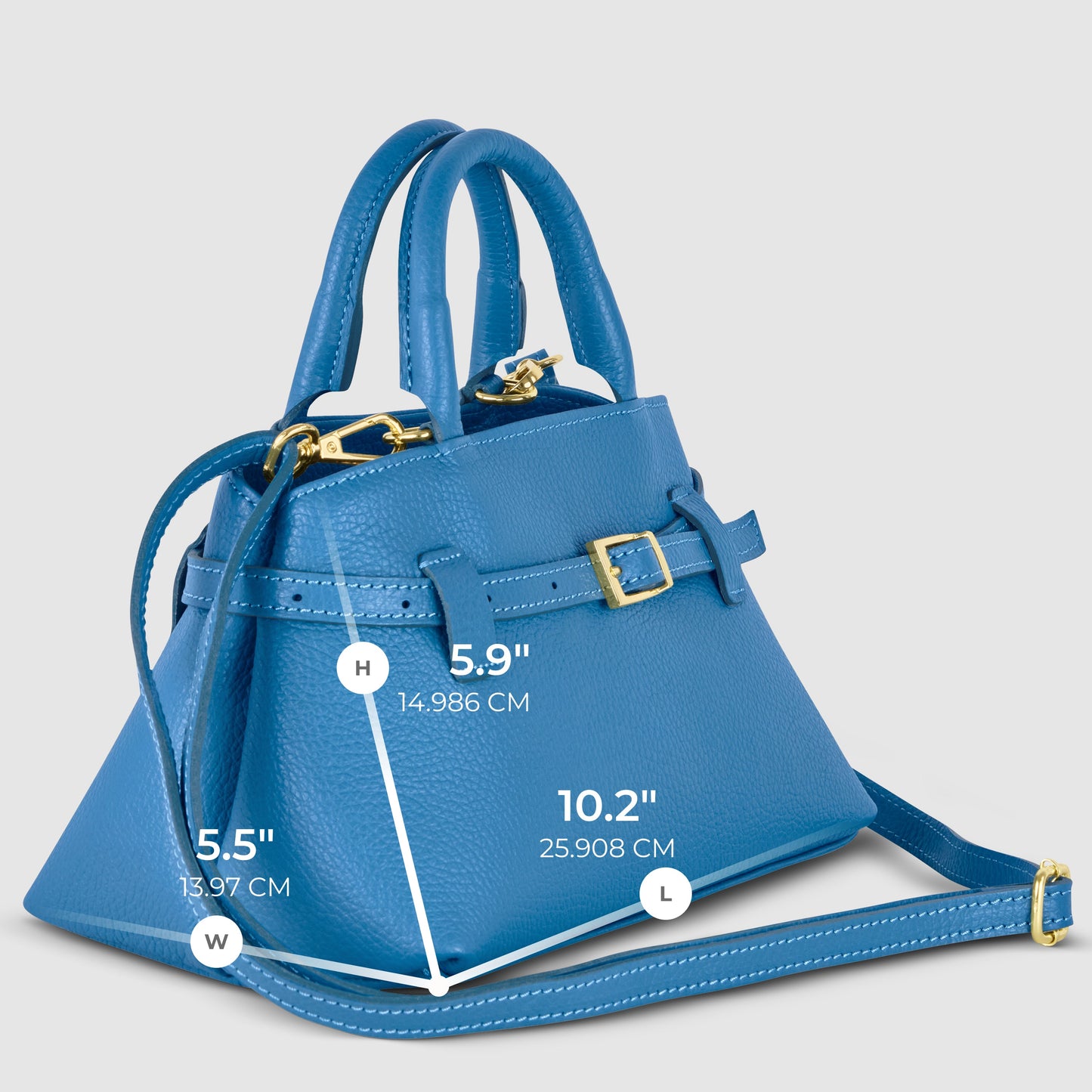 Italian Full-Grain Leather Top-Handle Bag | Cervia