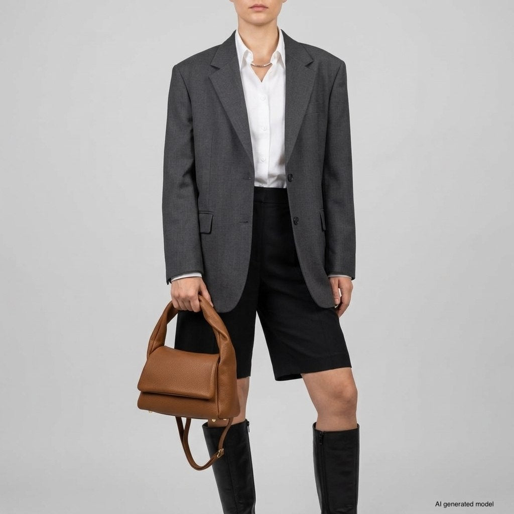Italian Full-Grain Leather Top-Handle Bag | Perugia