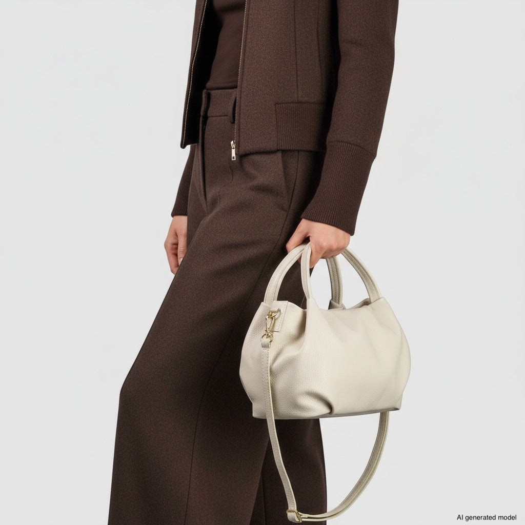Bolso Tote de Piel Plena Flor Italiana | Lucca