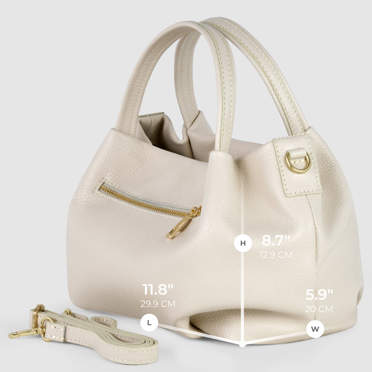Bolso Tote de Piel Plena Flor Italiana | Lucca