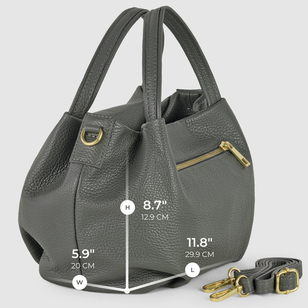 Bolso Tote de Piel Plena Flor Italiana | Lucca