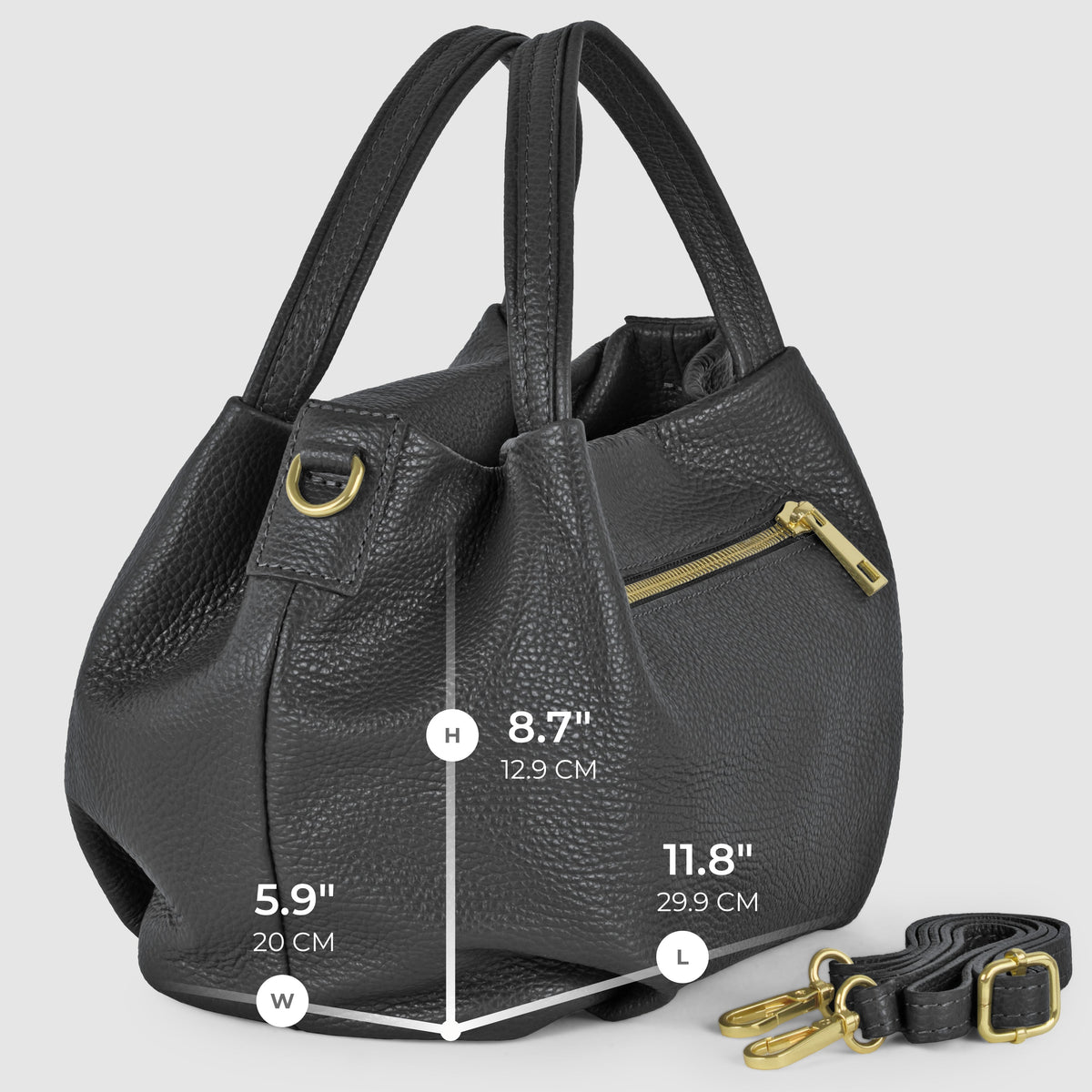 Bolso Tote de Piel Plena Flor Italiana | Lucca