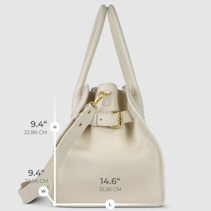 Italian Full-Grain Leather Top-Handle Bag | Asti
