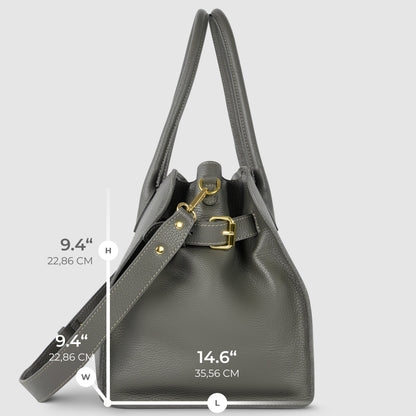 Italian Full-Grain Leather Top-Handle Bag | Asti