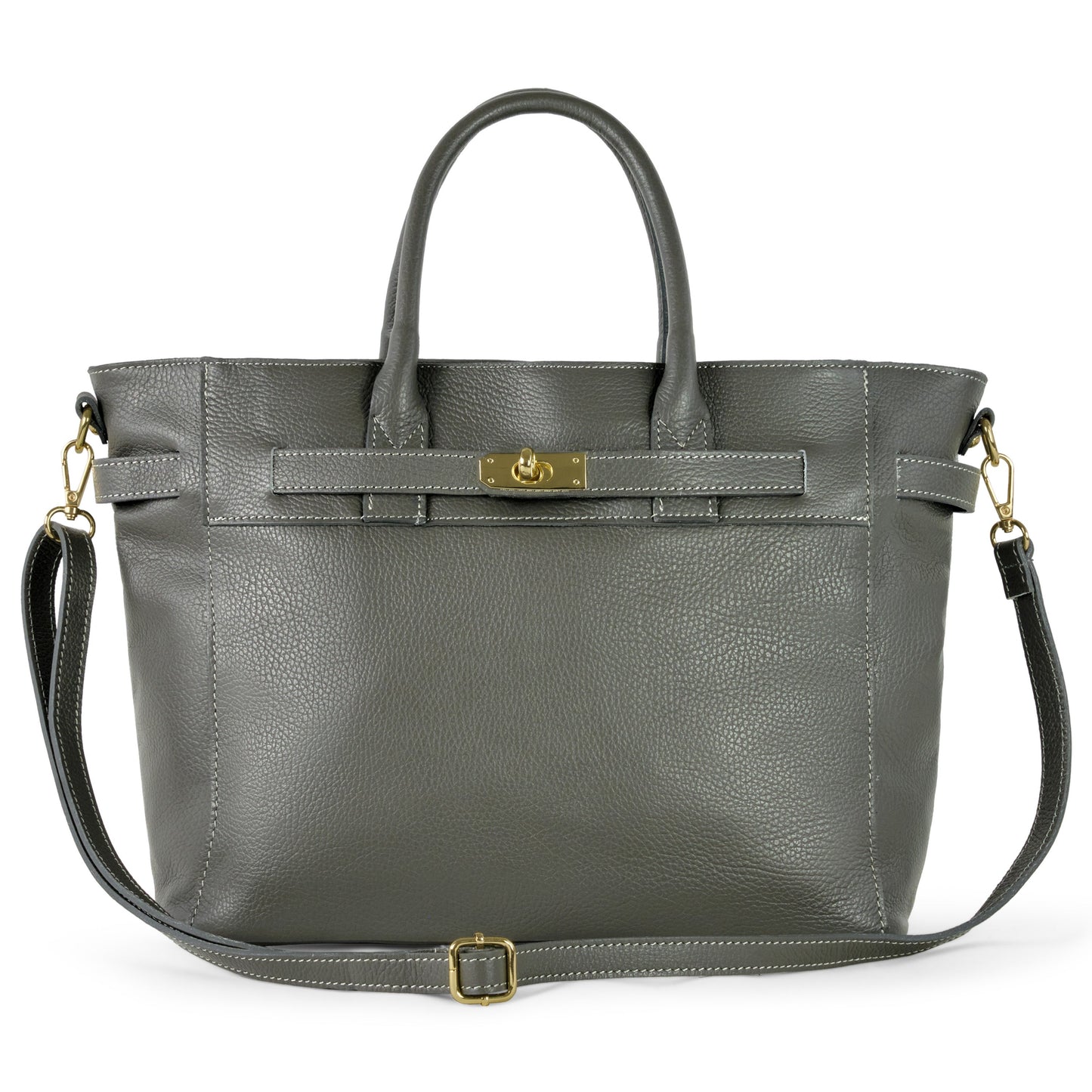 Italian Full-Grain Leather Top-Handle Bag | Cesena
