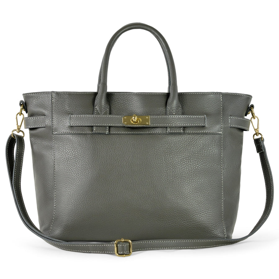 Italian Full-Grain Leather Top-Handle Bag | Cesena