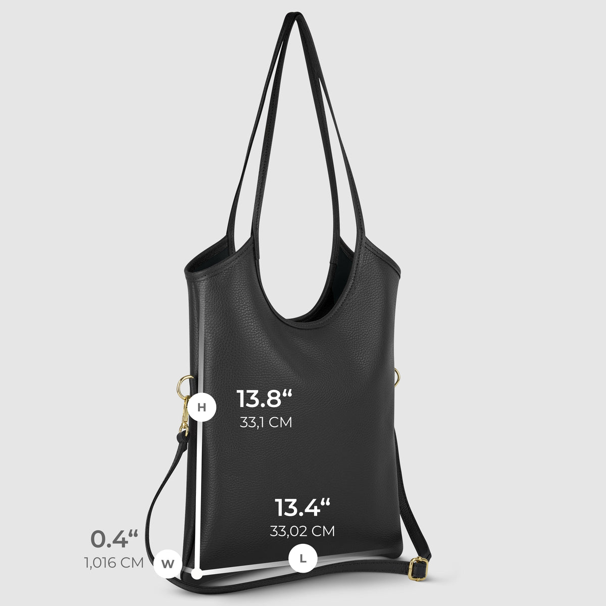 Bolso tote de piel italiana de plena flor | Matera