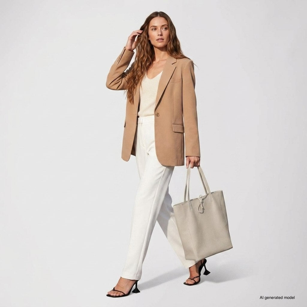 Bolso tote de cuero de grano completo italiano | Florencia