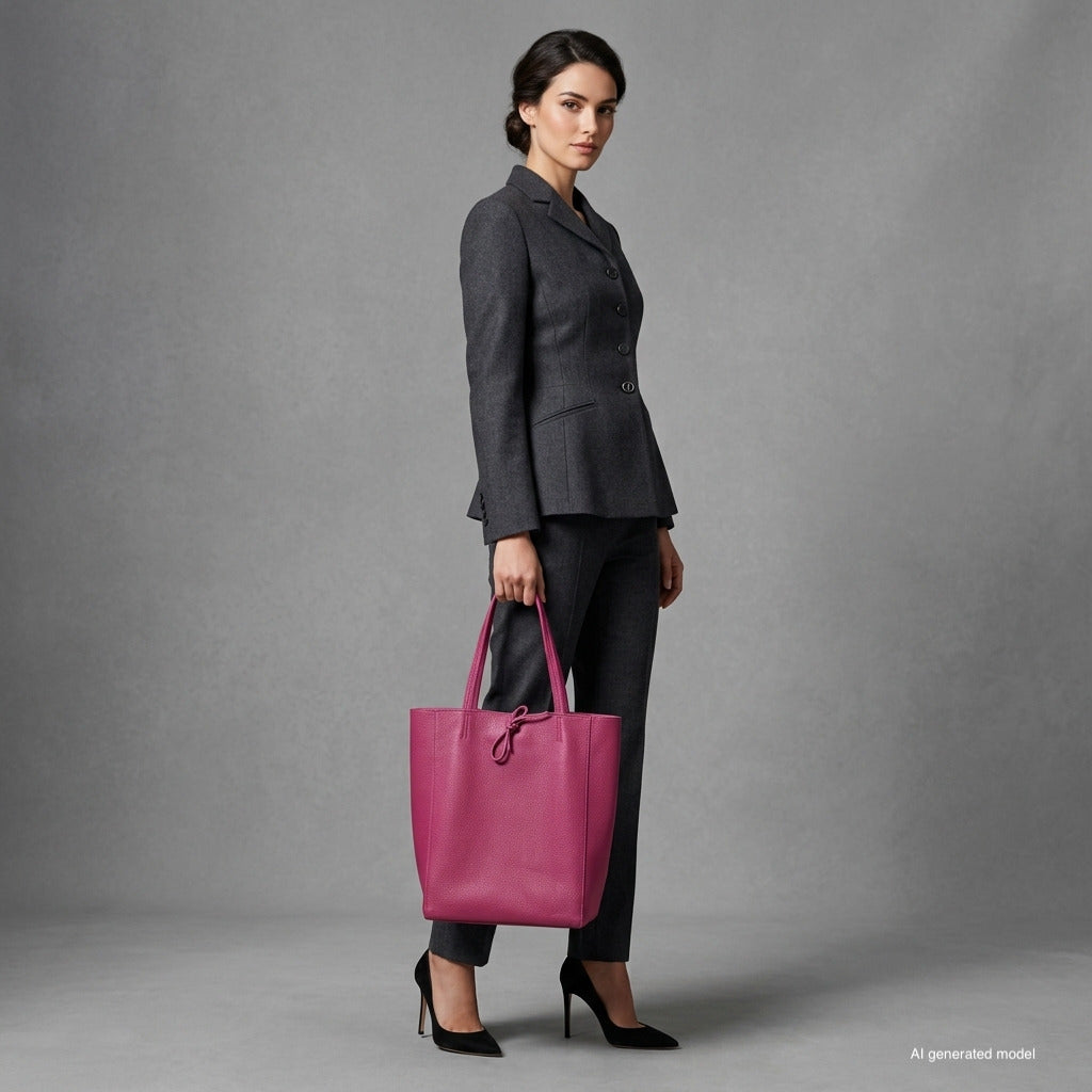 Bolso tote de cuero de grano completo italiano | Florencia