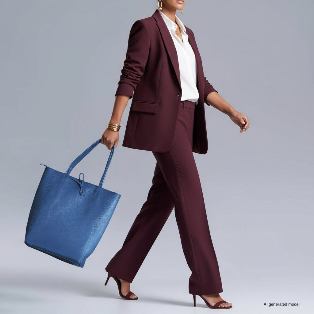 Bolso tote de cuero de grano completo italiano | Florencia
