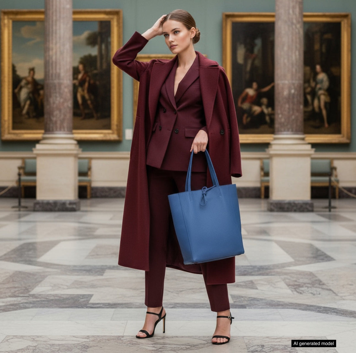 Bolso tote de cuero de grano completo italiano | Florencia