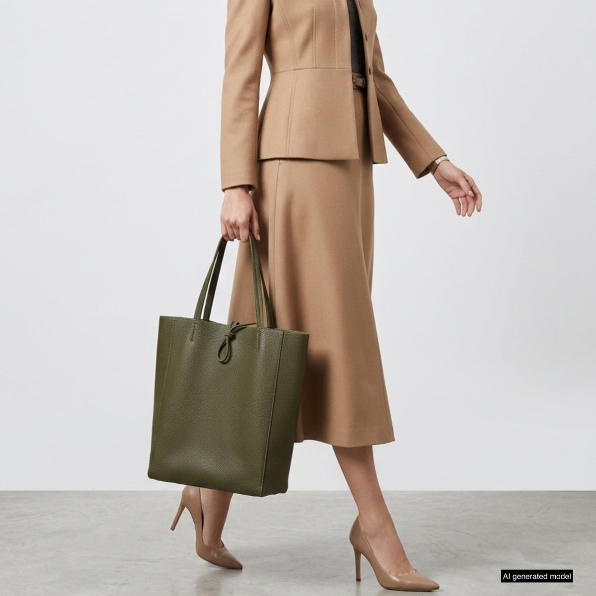Bolso tote de cuero de grano completo italiano | Florencia