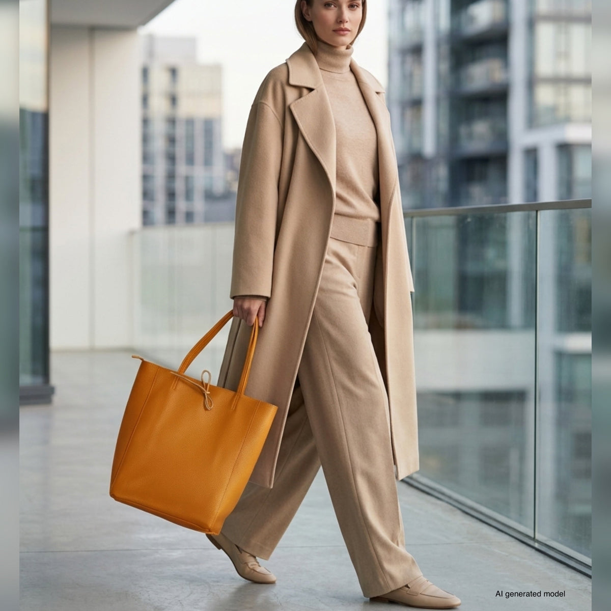 Bolso tote de cuero de grano completo italiano | Florencia