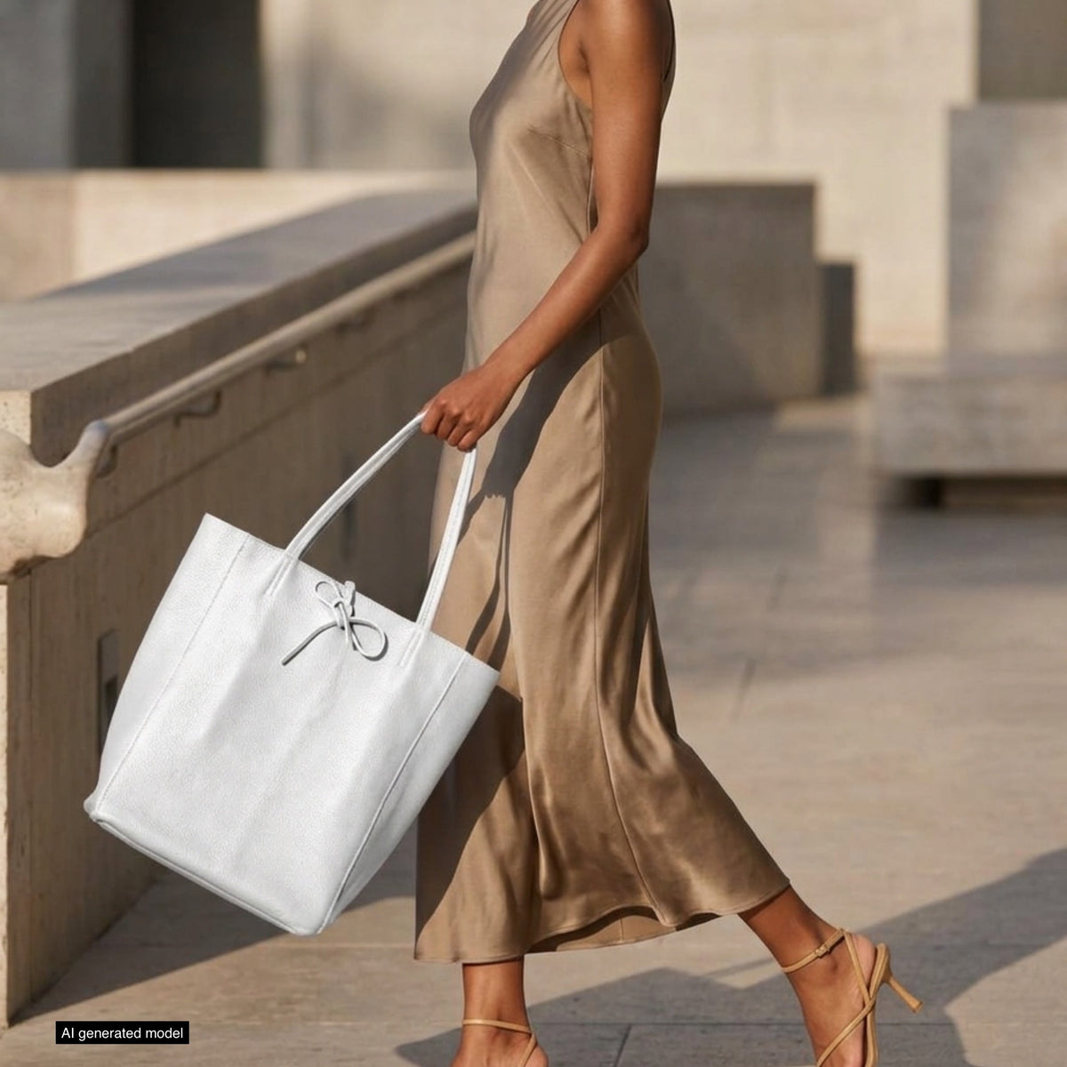 Bolso tote de cuero de grano completo italiano | Florencia