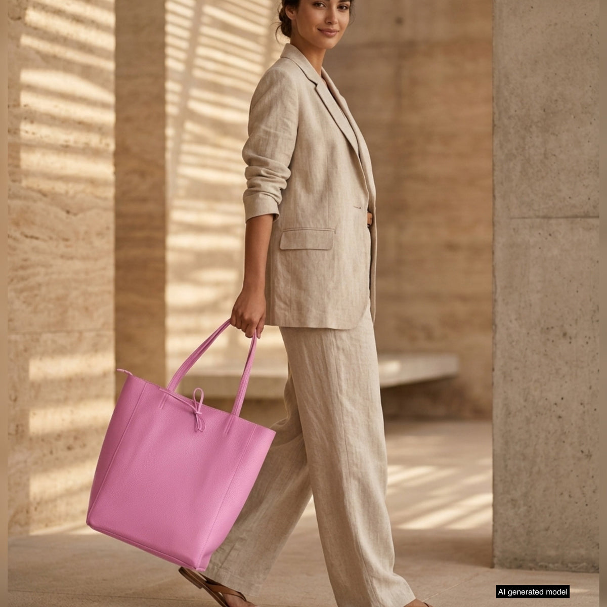 Bolso tote de cuero de grano completo italiano | Florencia