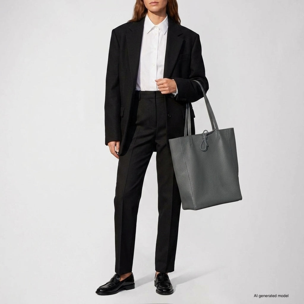 Bolso tote de cuero de grano completo italiano | Florencia