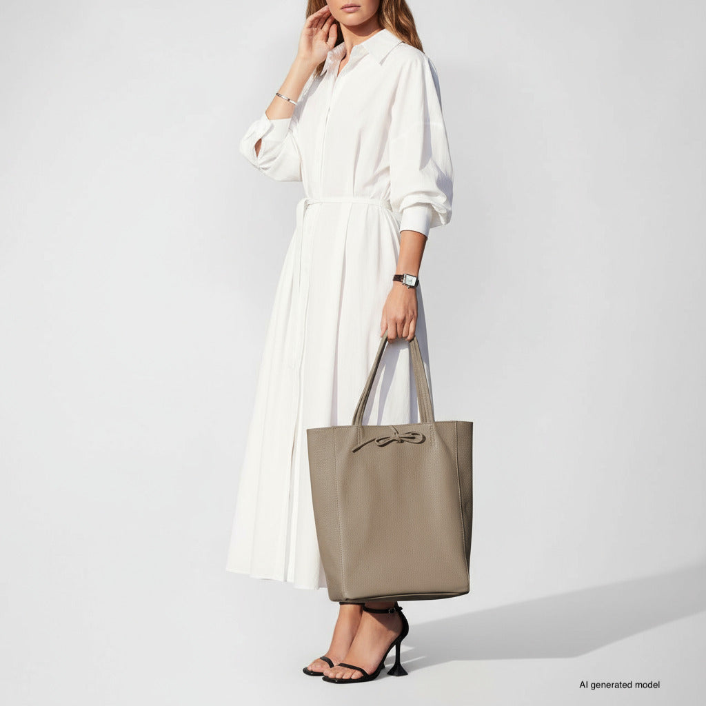 Bolso tote de cuero de grano completo italiano | Florencia