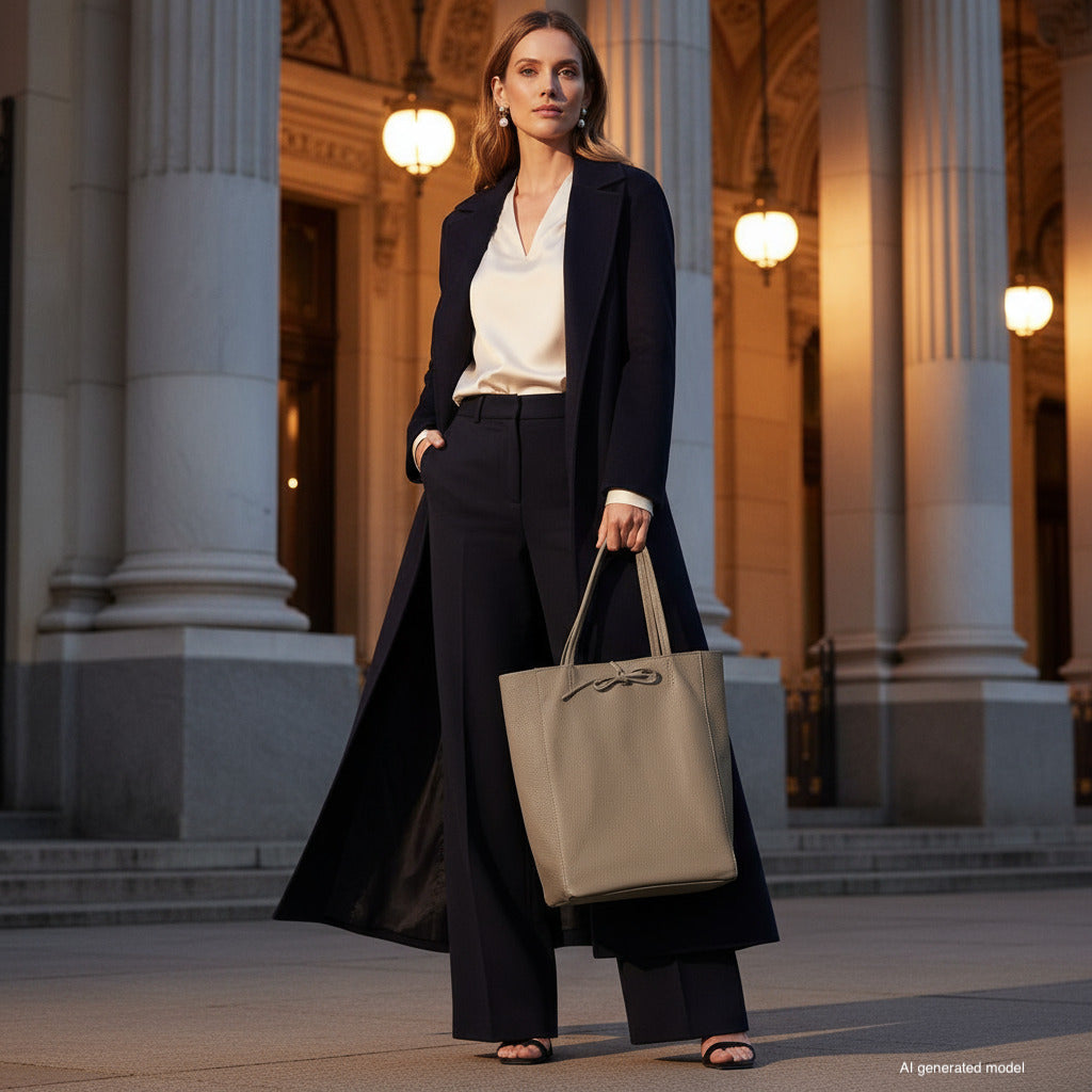 Bolso tote de cuero de grano completo italiano | Florencia