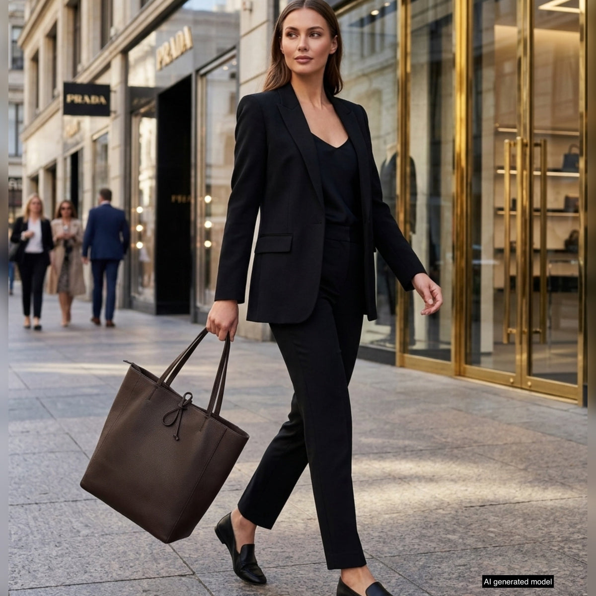 Bolso tote de cuero de grano completo italiano | Florencia