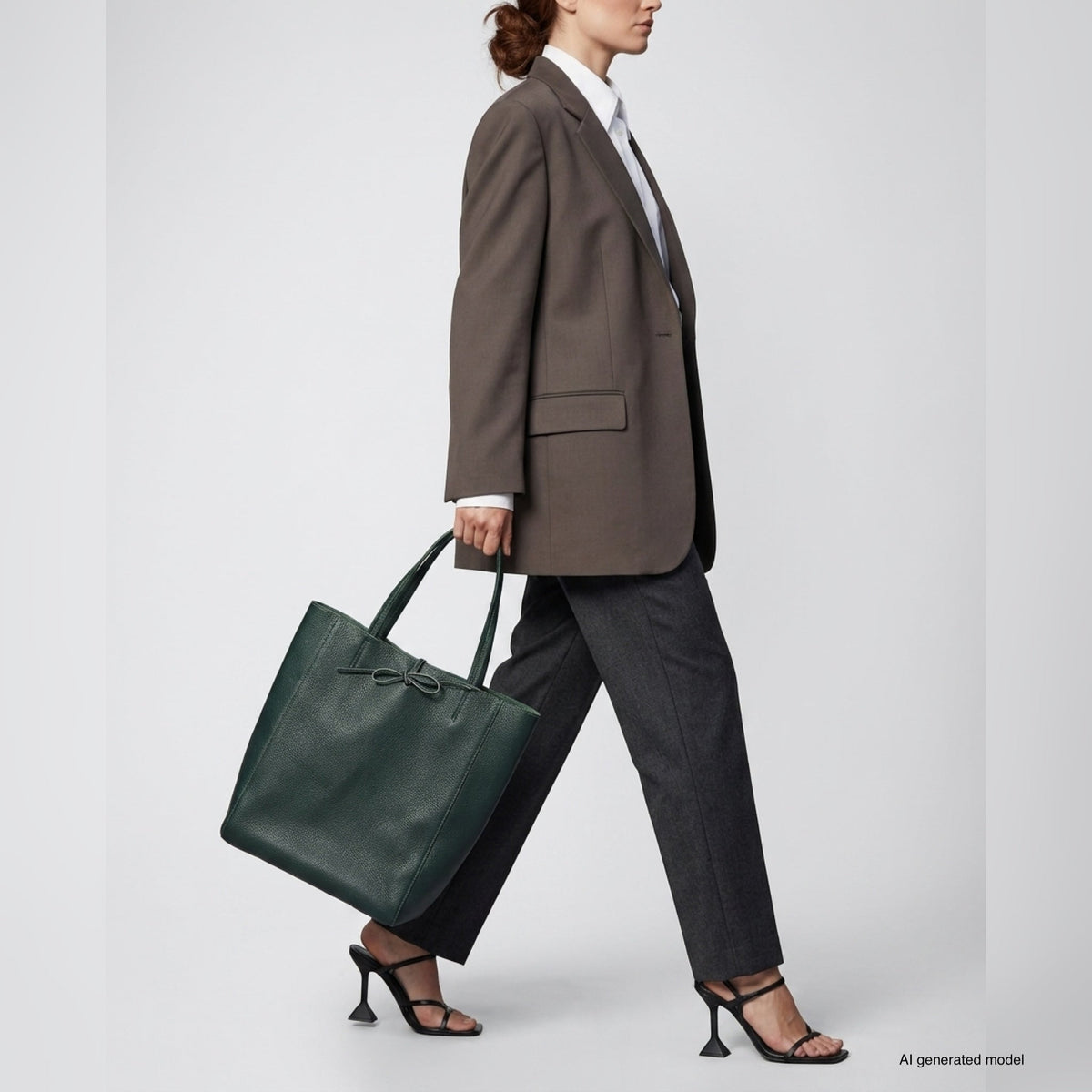 Bolso tote de cuero de grano completo italiano | Florencia