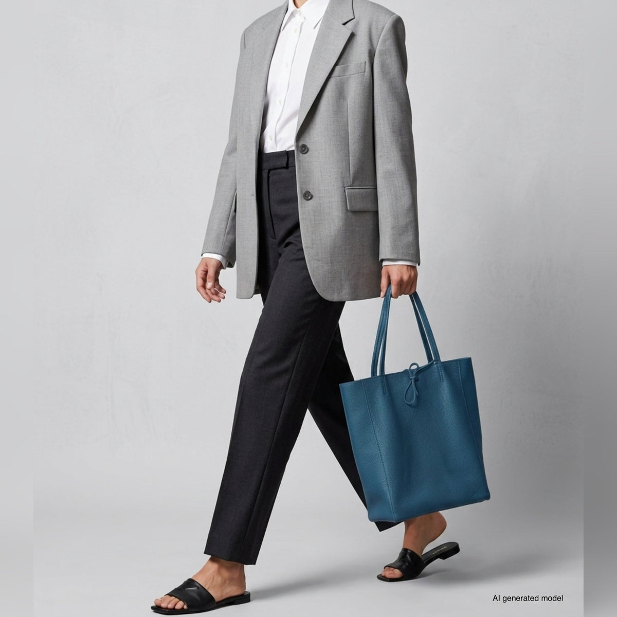Bolso tote de cuero de grano completo italiano | Florencia