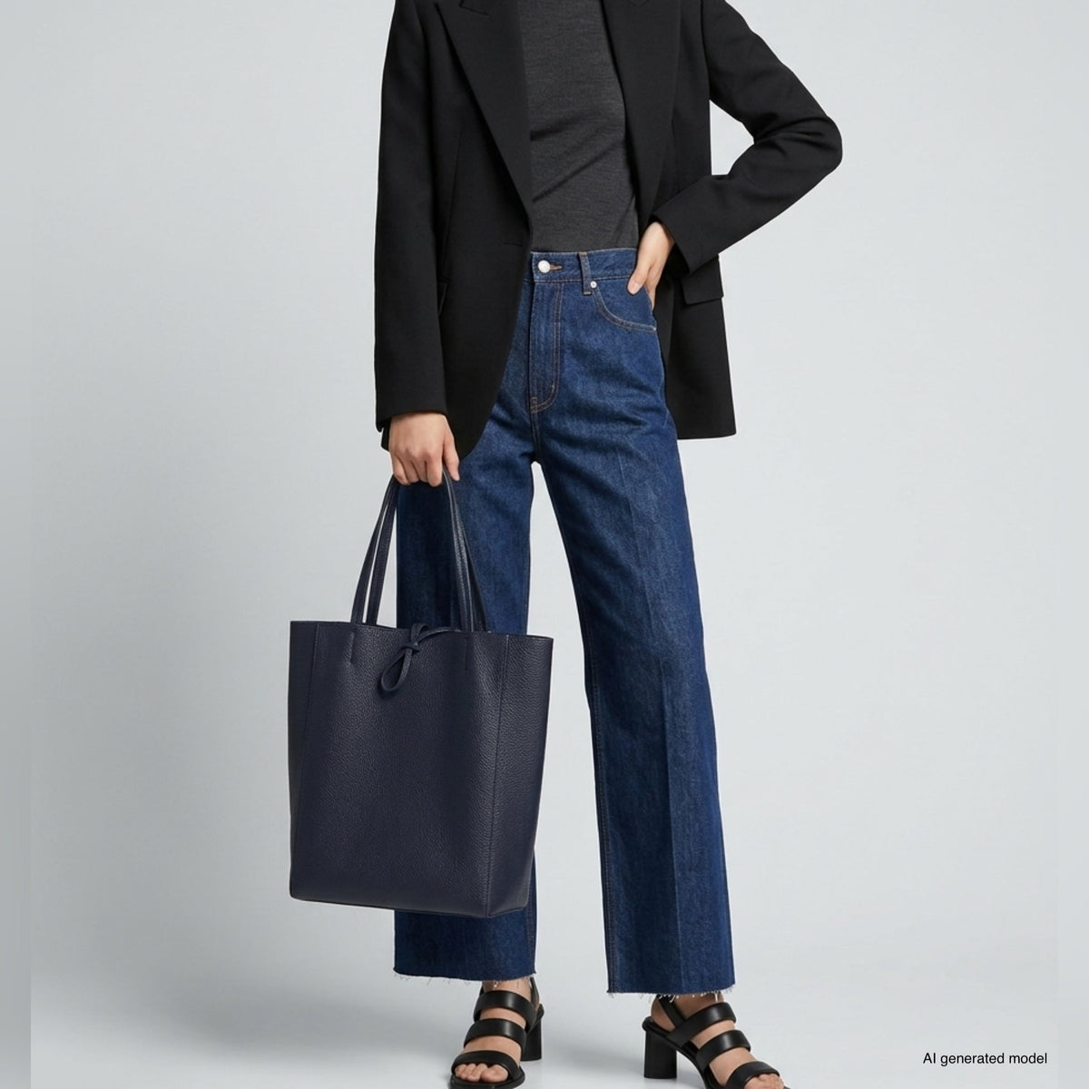 Bolso tote de cuero de grano completo italiano | Florencia