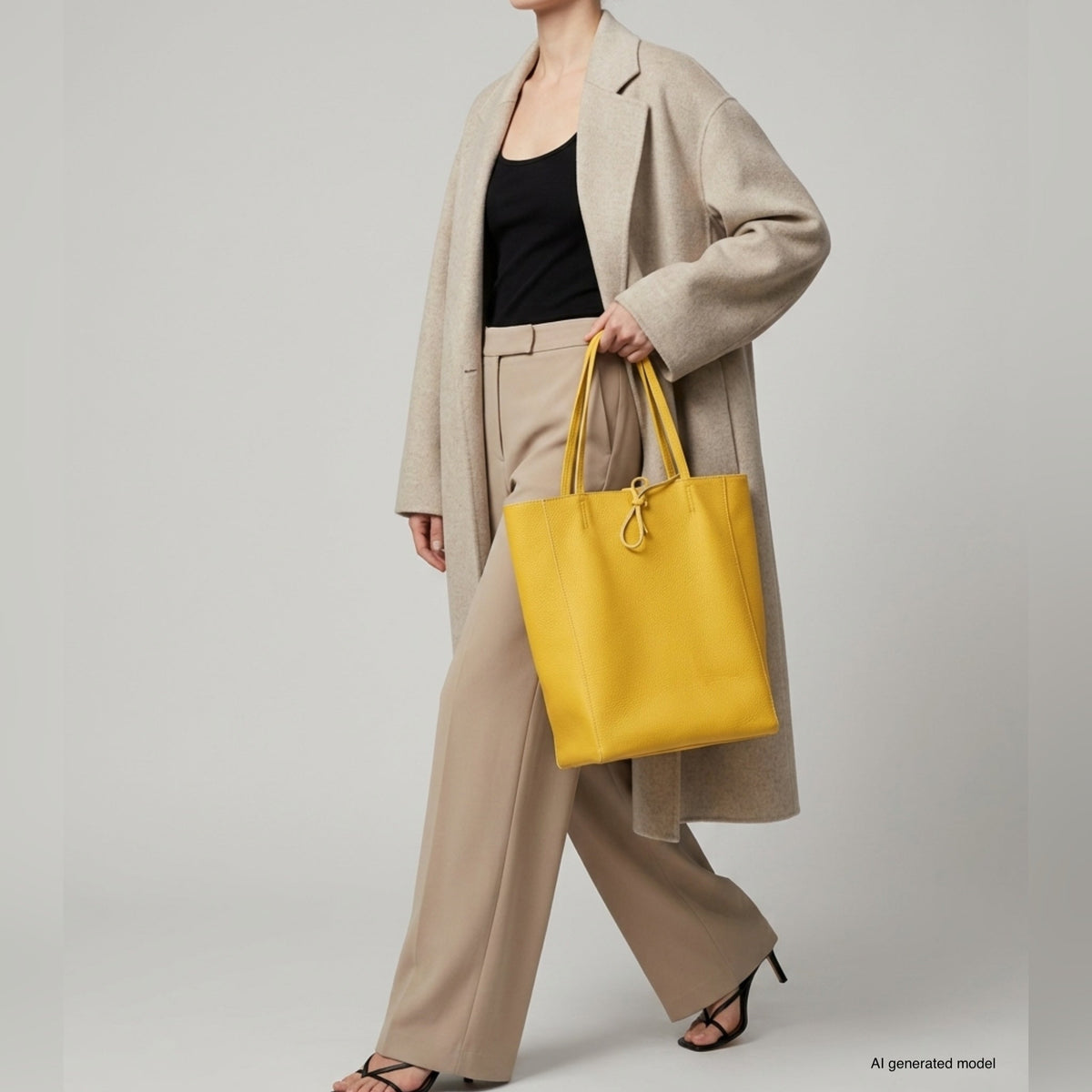 Bolso tote de cuero de grano completo italiano | Florencia