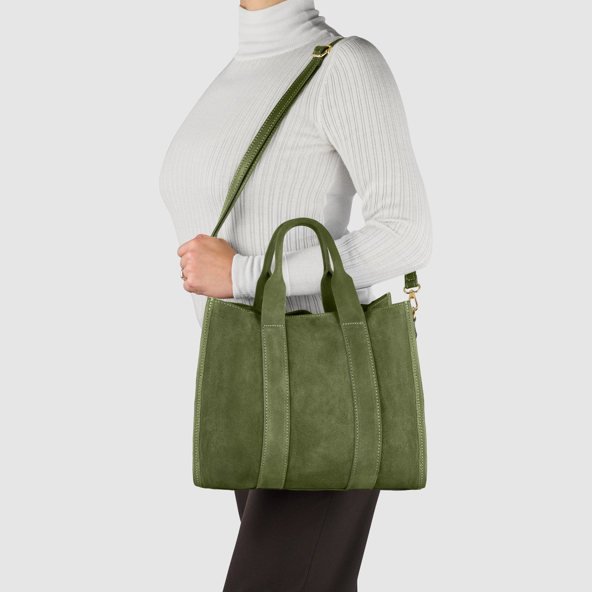 Bolso Tote de Ante Genuino Italiano | Brianza