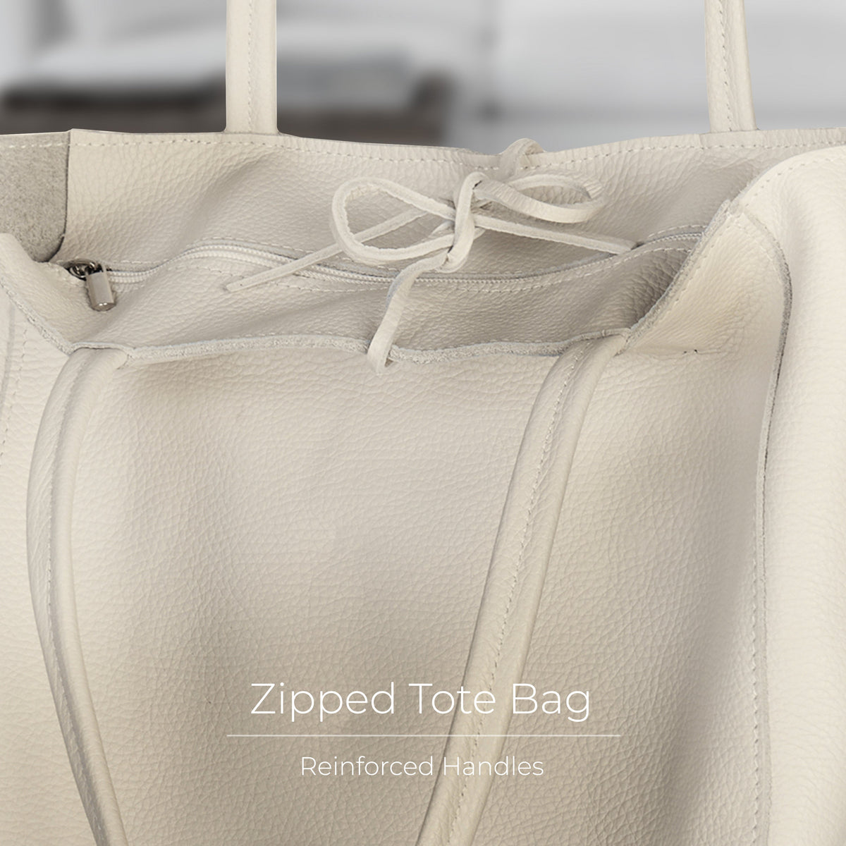 Bolso tote de cuero de grano completo italiano | Florencia