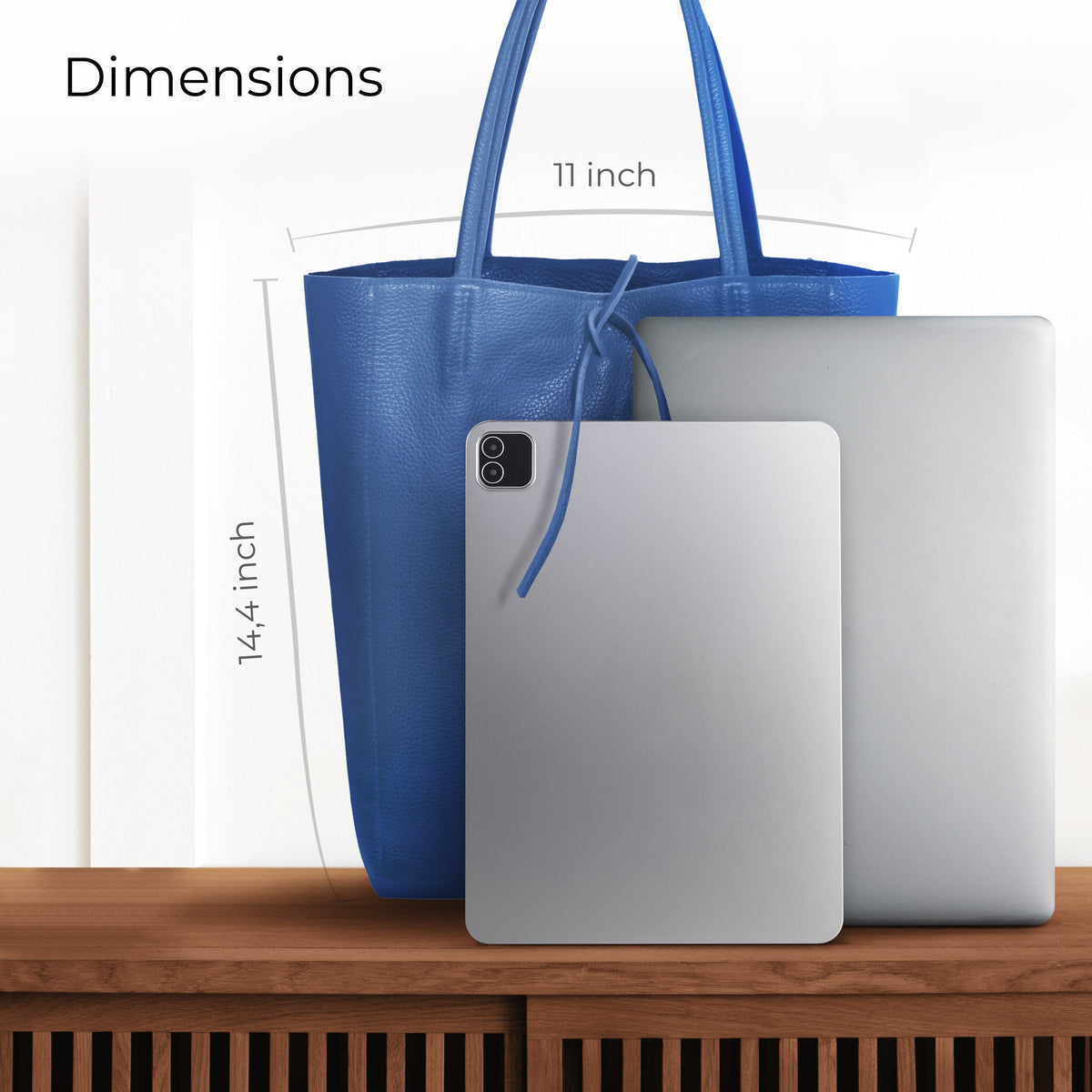 Bolso tote de cuero de grano completo italiano | Florencia