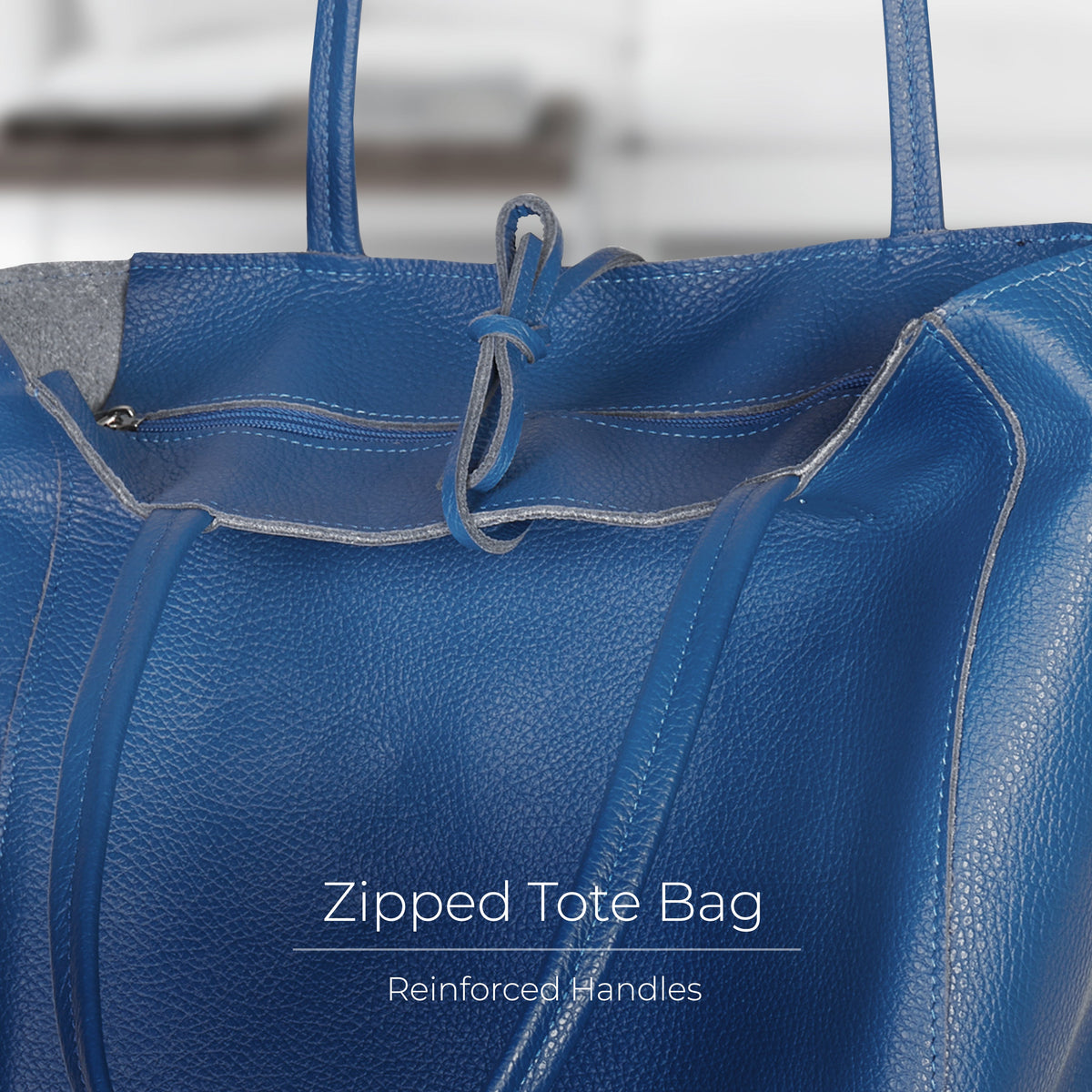 Bolso tote de cuero de grano completo italiano | Florencia