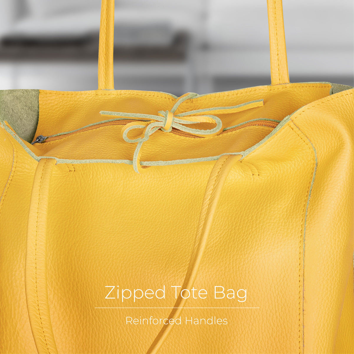 Bolso tote de cuero de grano completo italiano | Florencia
