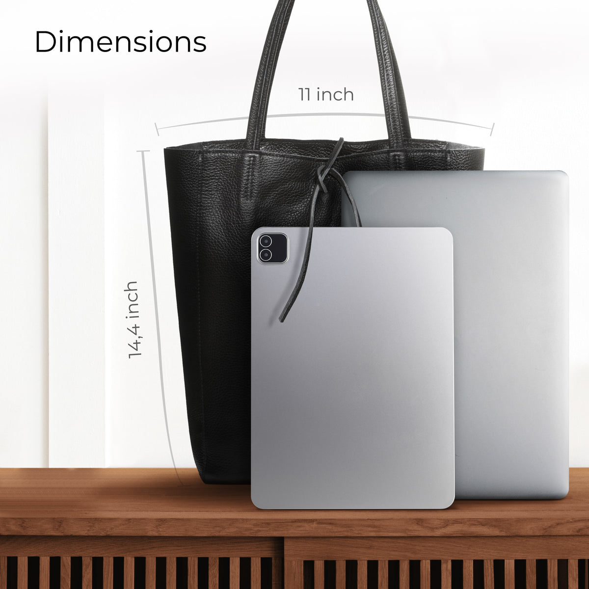 Bolso tote de cuero de grano completo italiano | Florencia