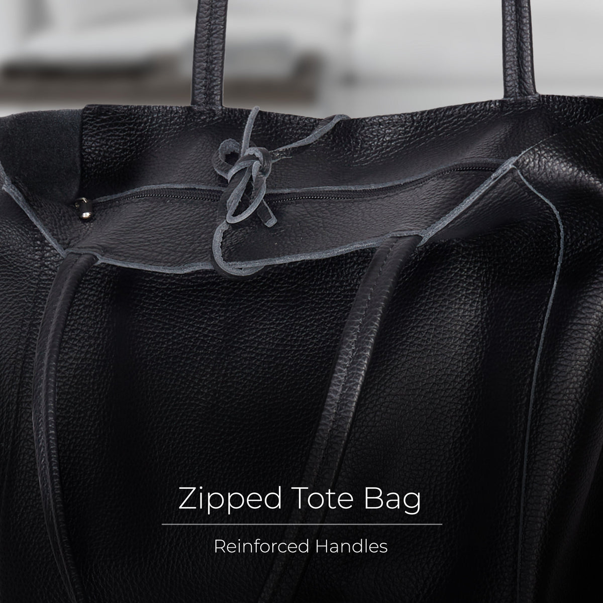 Bolso tote de cuero de grano completo italiano | Florencia