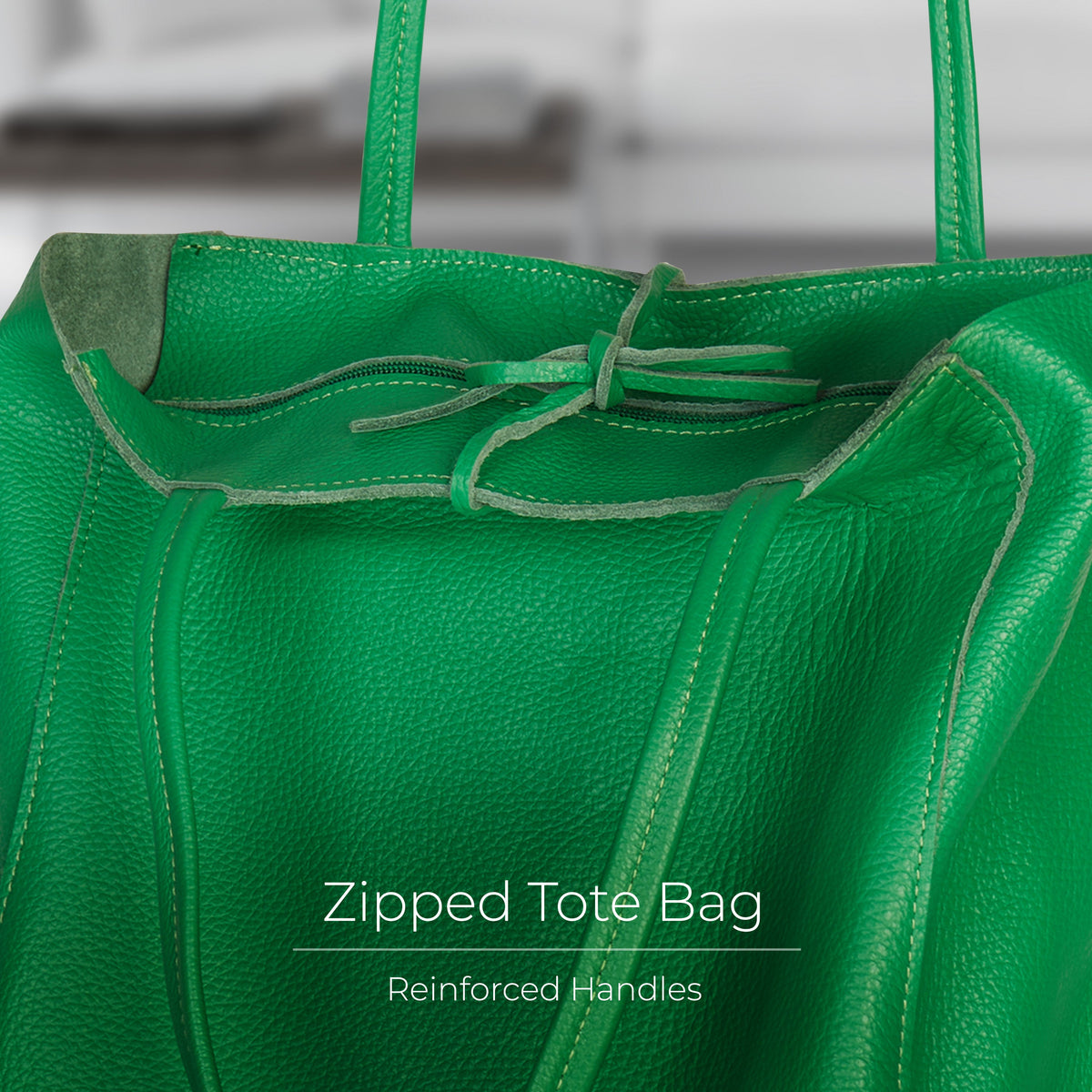 Bolso tote de cuero de grano completo italiano | Florencia
