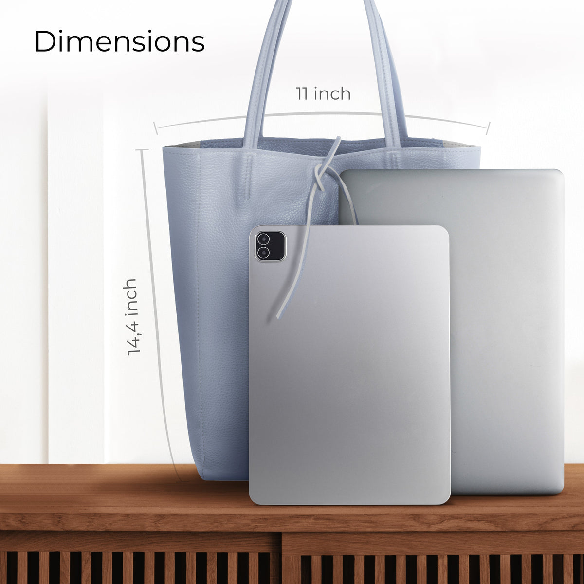 Bolso tote de cuero de grano completo italiano | Florencia