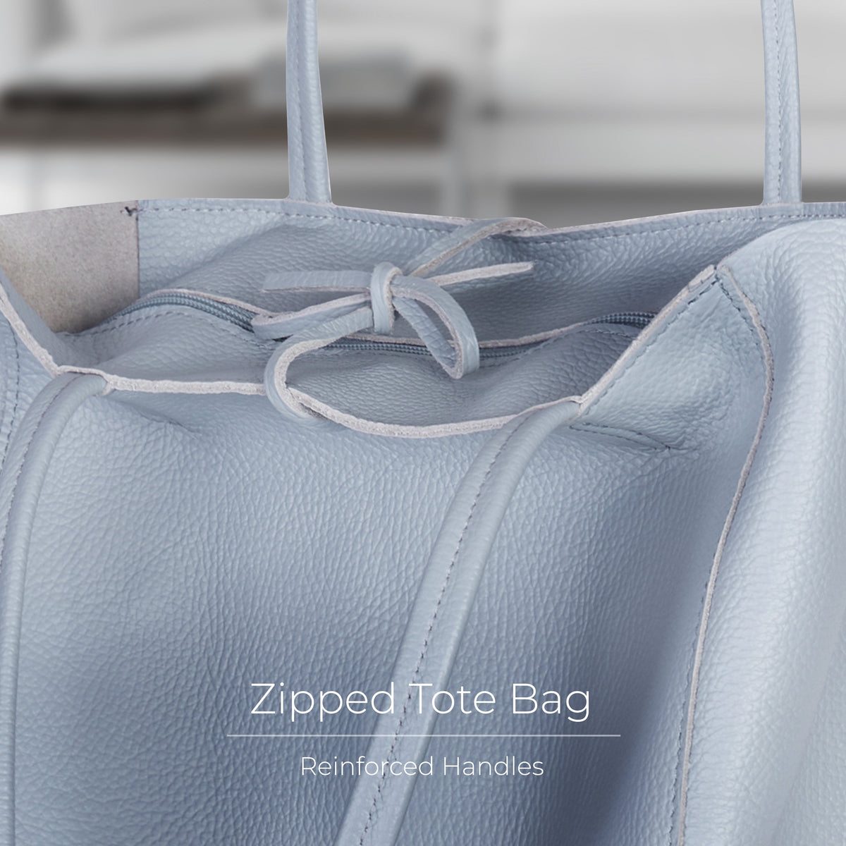 Bolso tote de cuero de grano completo italiano | Florencia