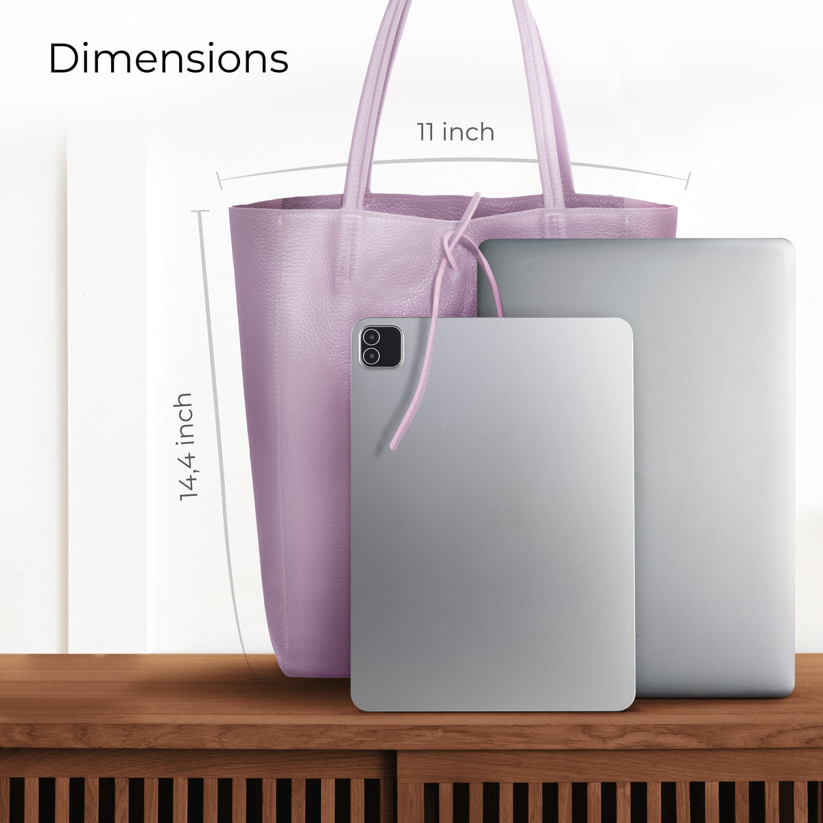Bolso tote de cuero de grano completo italiano | Florencia