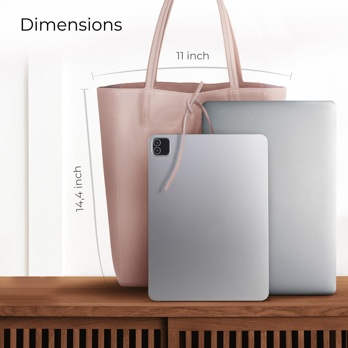 Bolso tote de cuero de grano completo italiano | Florencia