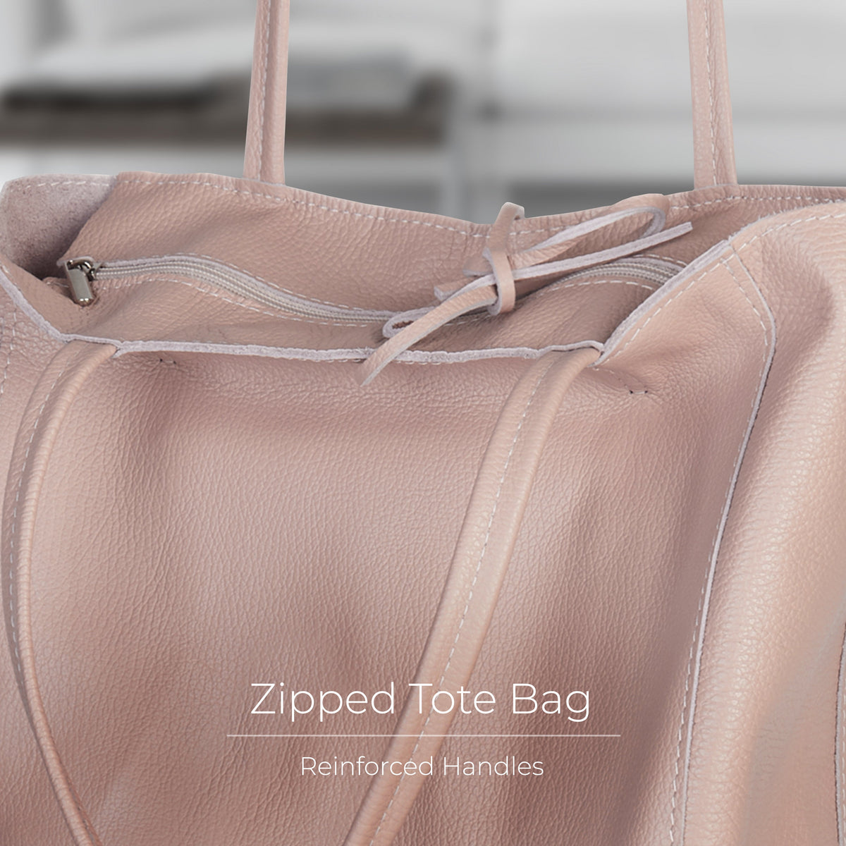 Bolso tote de cuero de grano completo italiano | Florencia