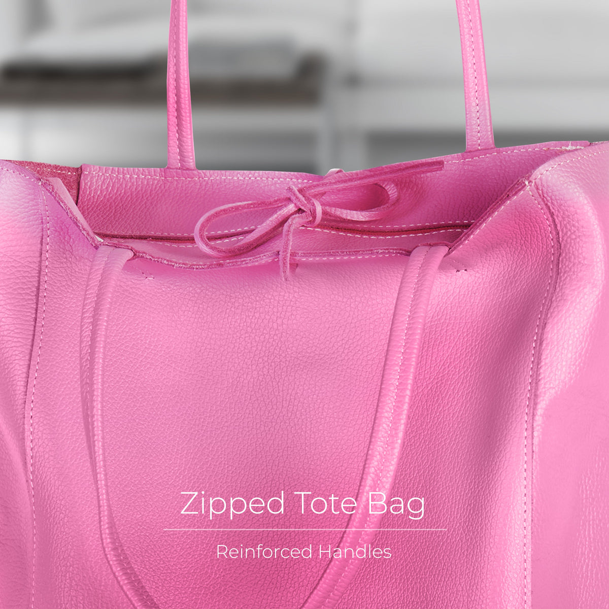 Bolso tote de cuero de grano completo italiano | Florencia