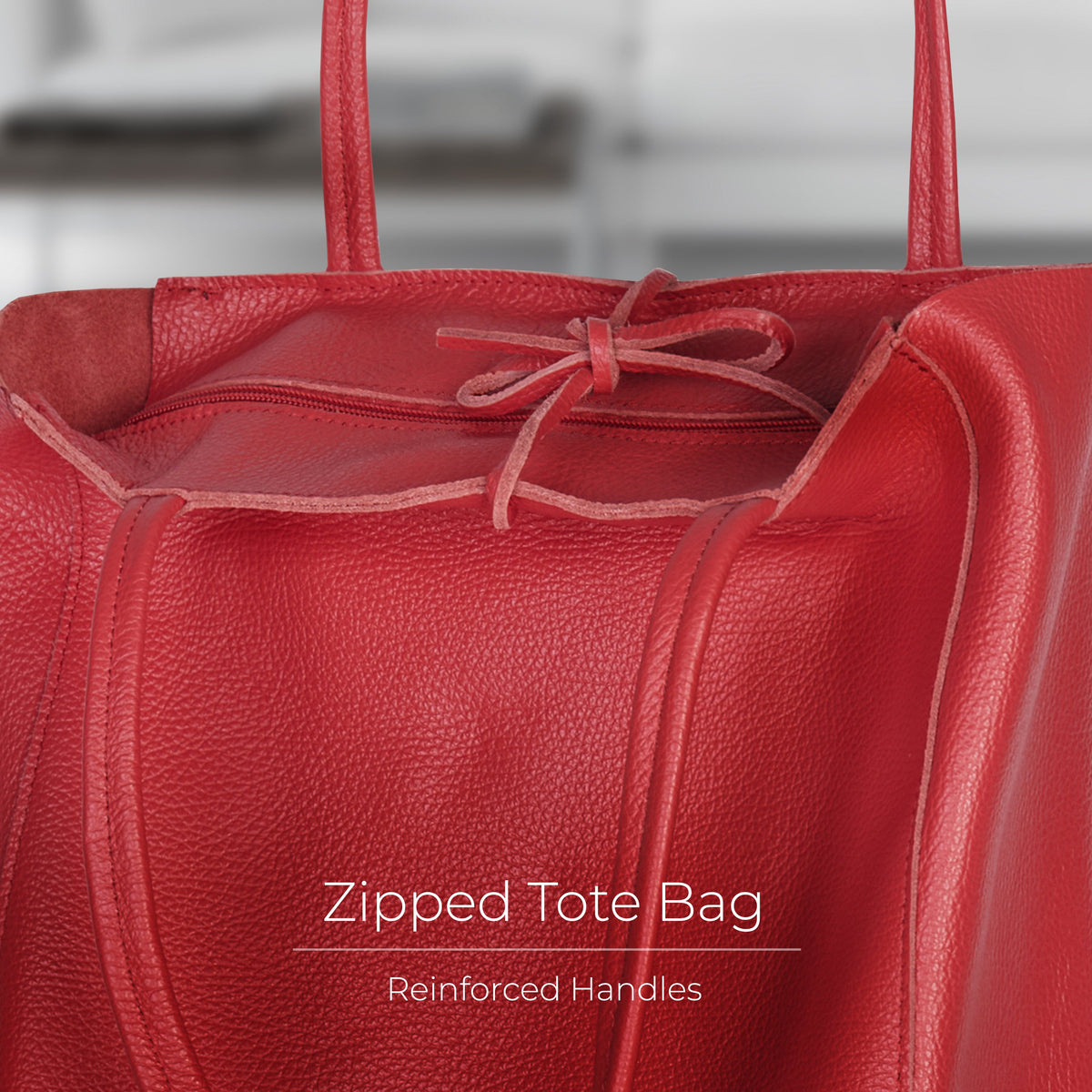 Bolso tote de cuero de grano completo italiano | Florencia