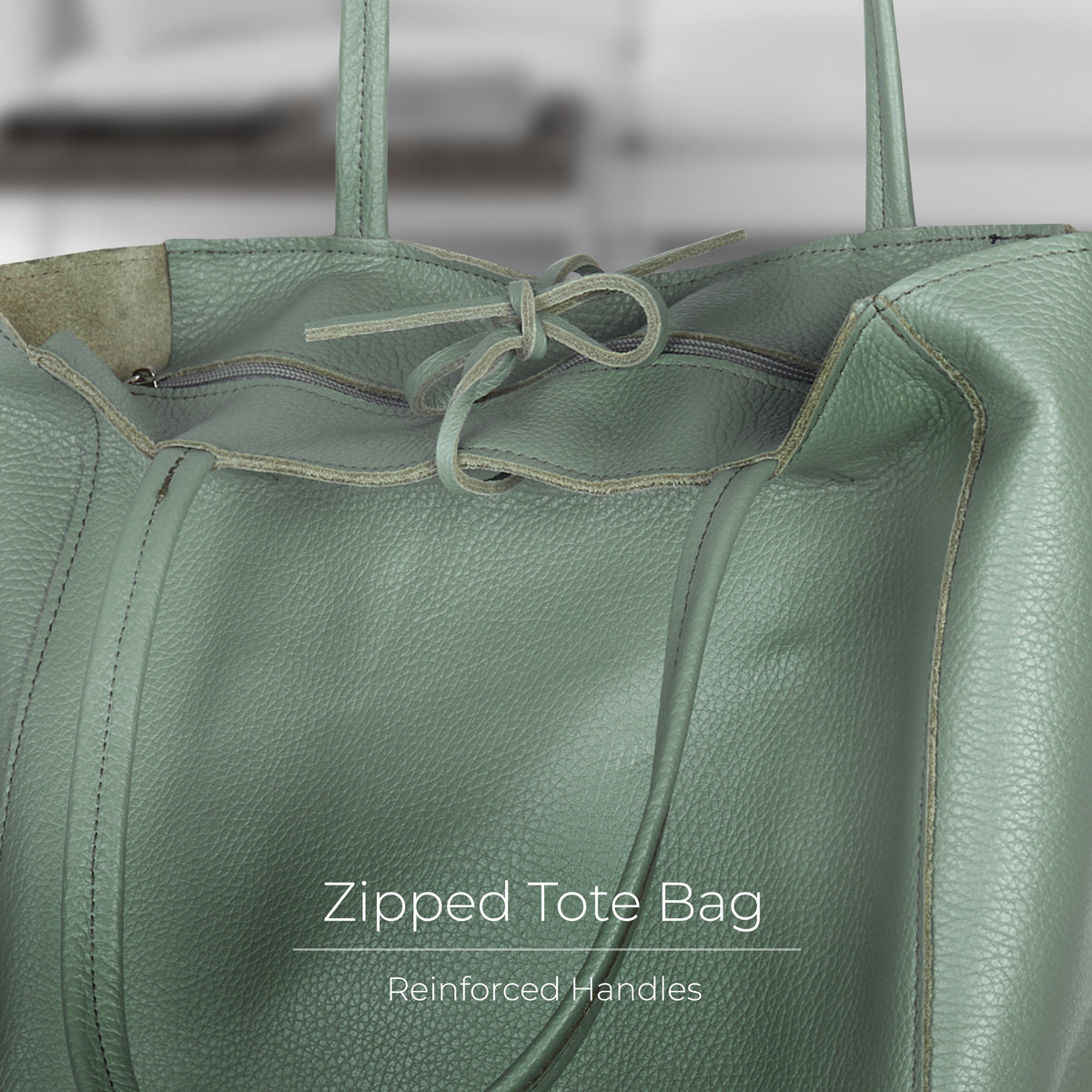 Bolso tote de cuero de grano completo italiano | Florencia