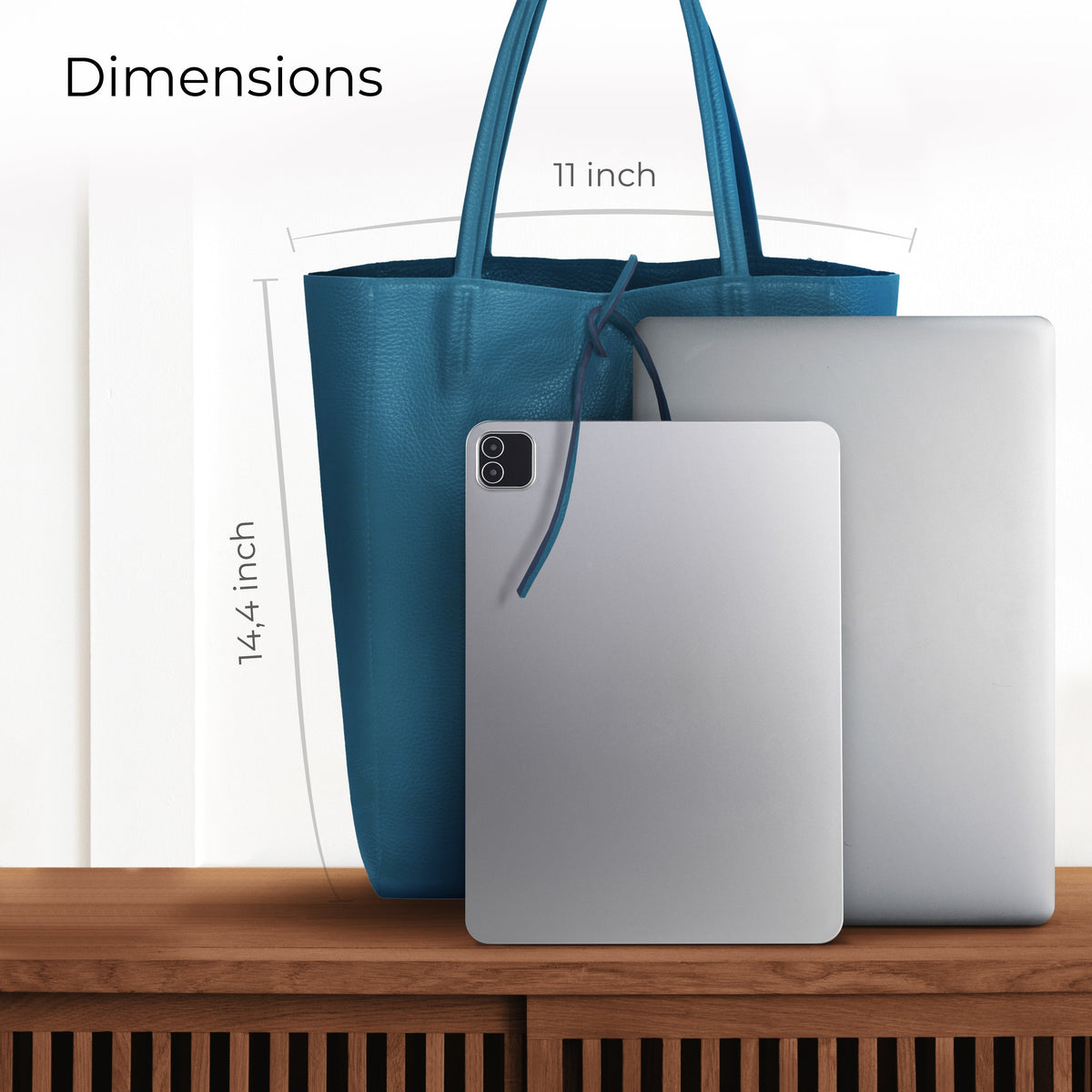 Bolso tote de cuero de grano completo italiano | Florencia