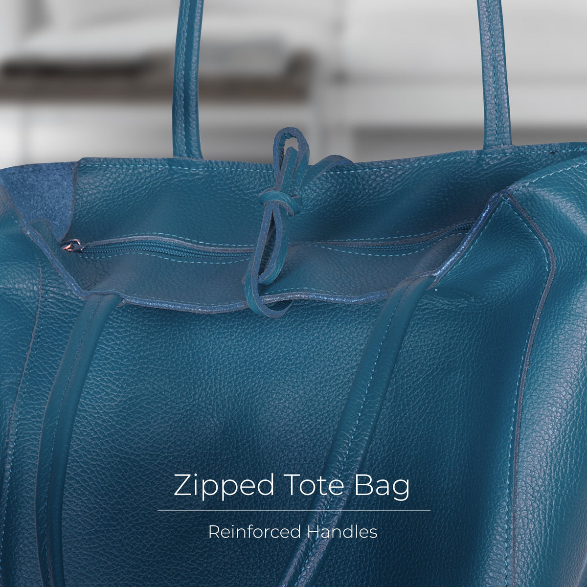 Bolso tote de cuero de grano completo italiano | Florencia