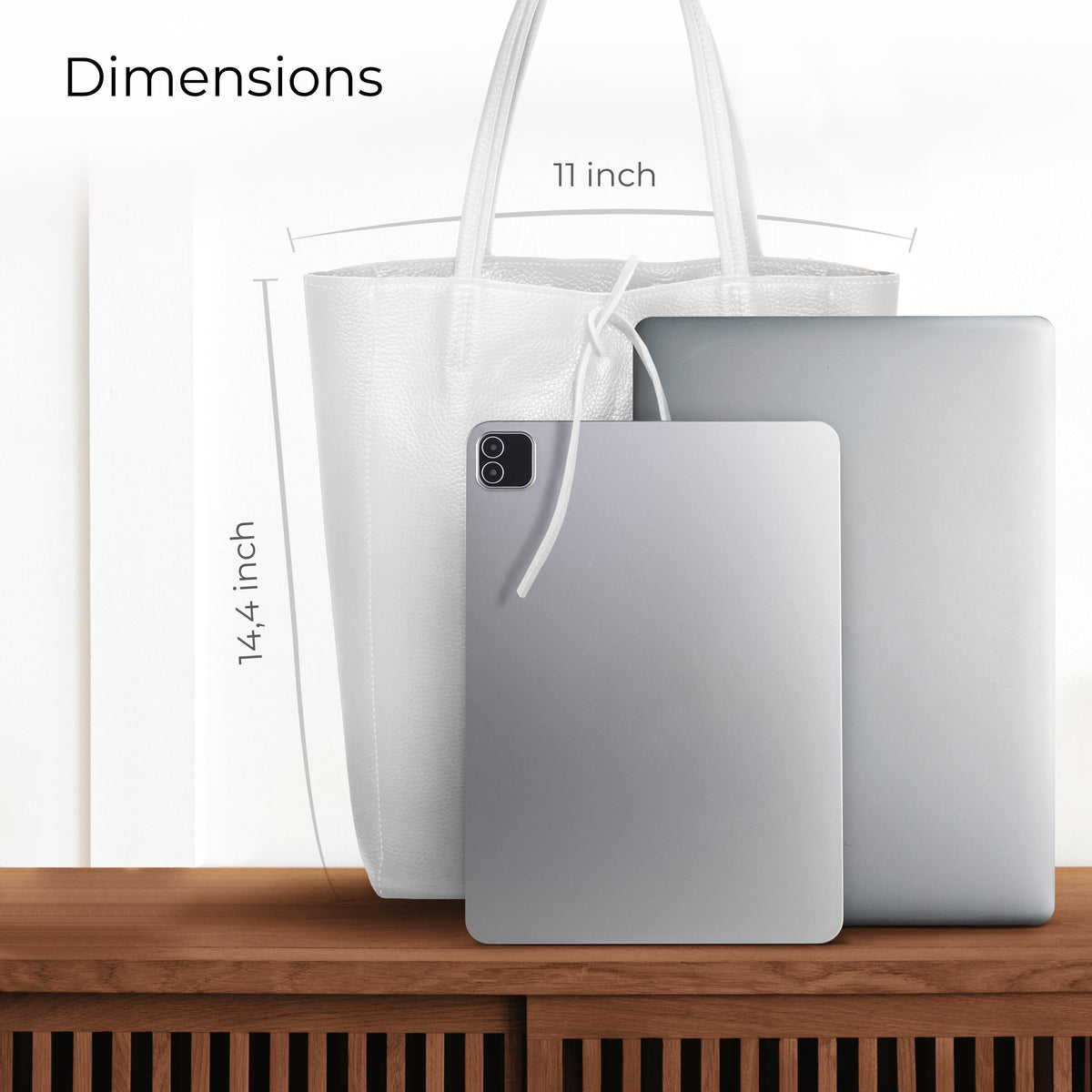 Bolso tote de cuero de grano completo italiano | Florencia